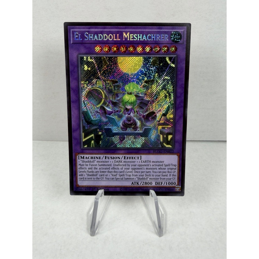 YuGiOh! - El Shaddoll Meshachrer BLGG-EN022 Secret Rare 1st Edition Near Mint